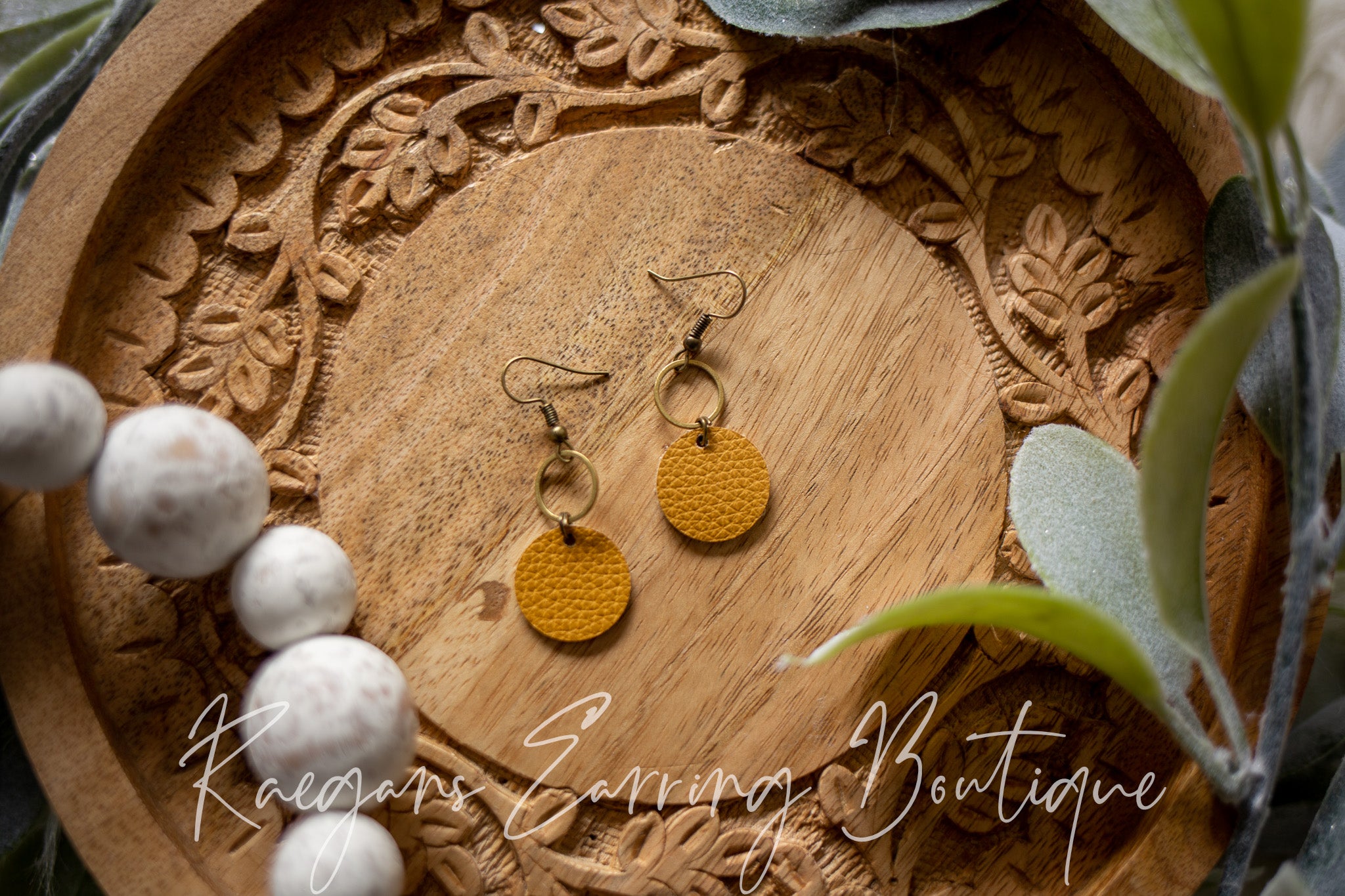 Small Stacked Circle Dangles — Mustard Luxe